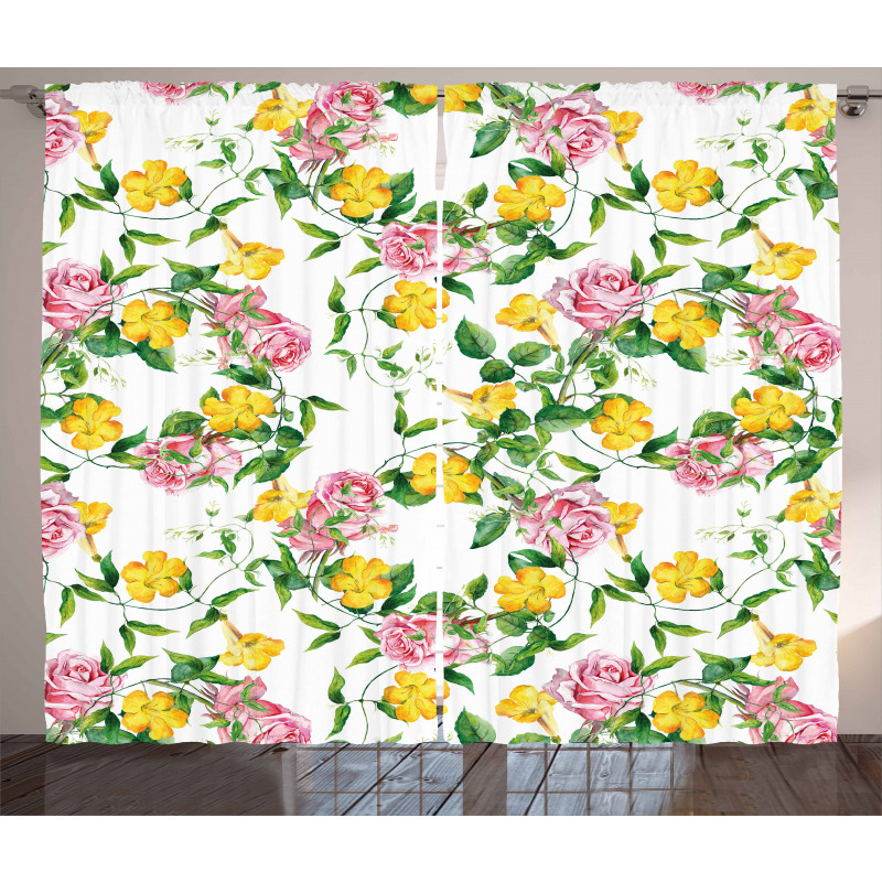 Bindweed Roses Curtain