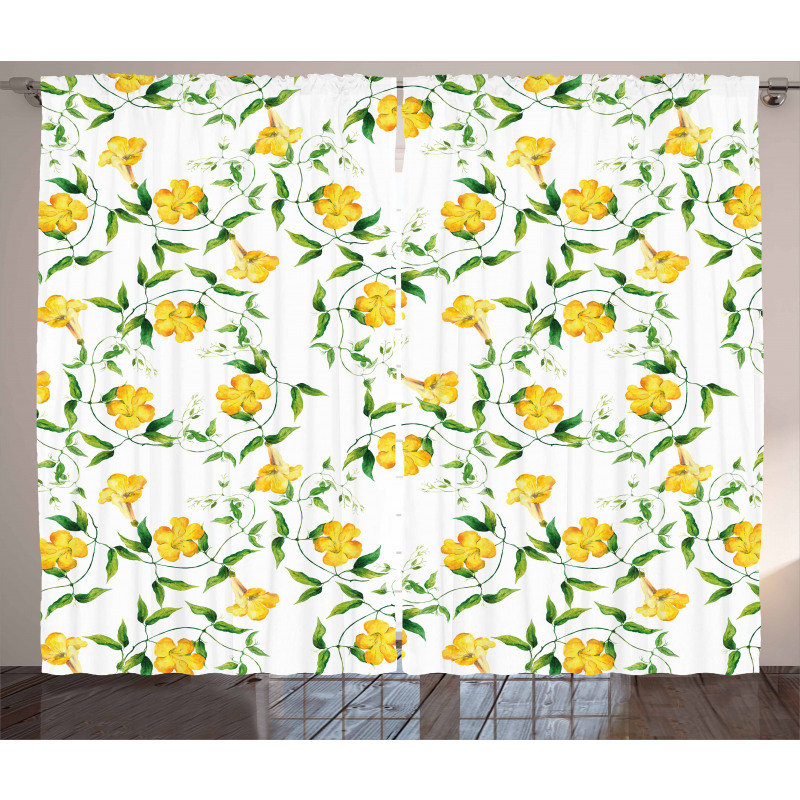 Botanical Theme Curtain