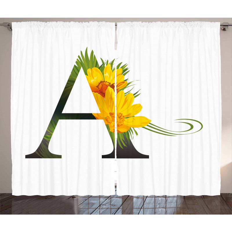 Floweringlphabet Curtain