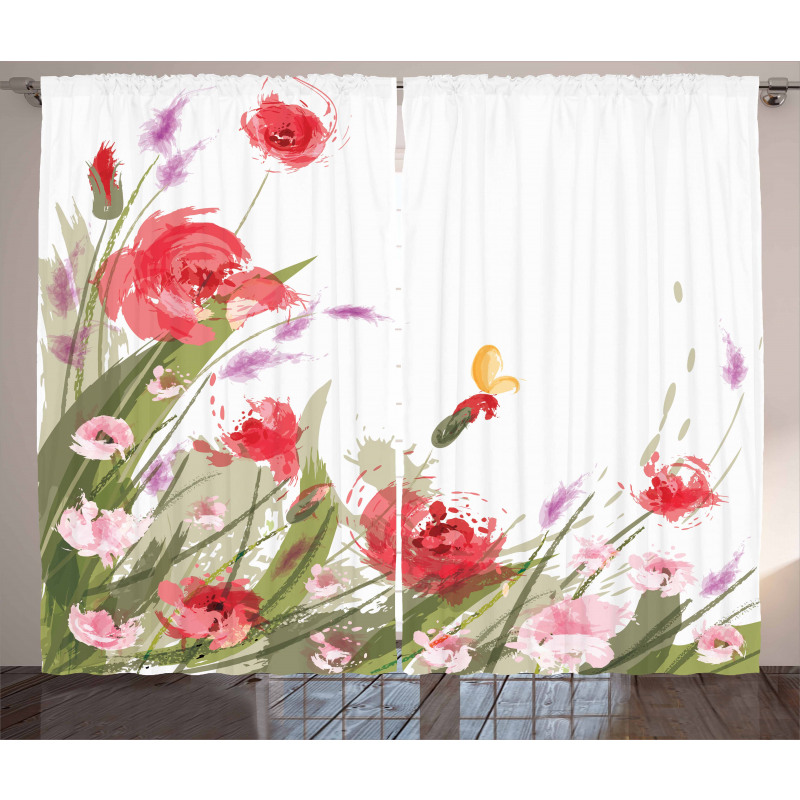 Floral Botany Curtain