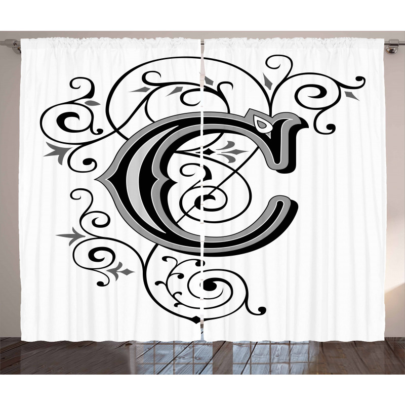 Gothic Vintage Capital Curtain