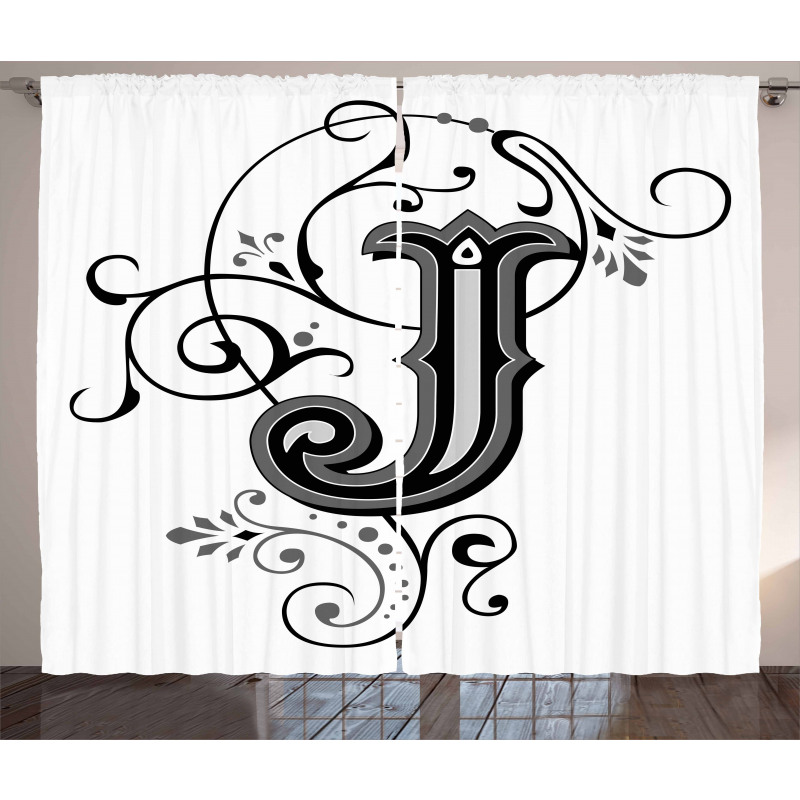 Noble Royal Initials J Curtain