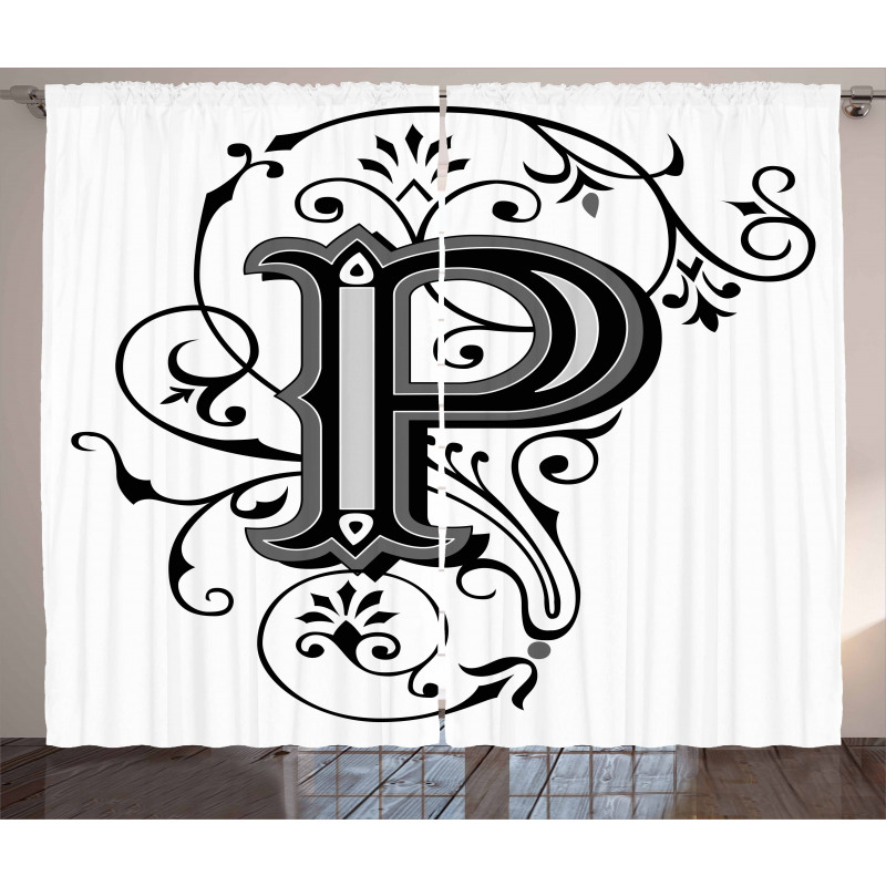 Floral Essence Initial Curtain