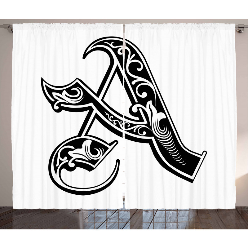 Soft Curved Lines Curtain