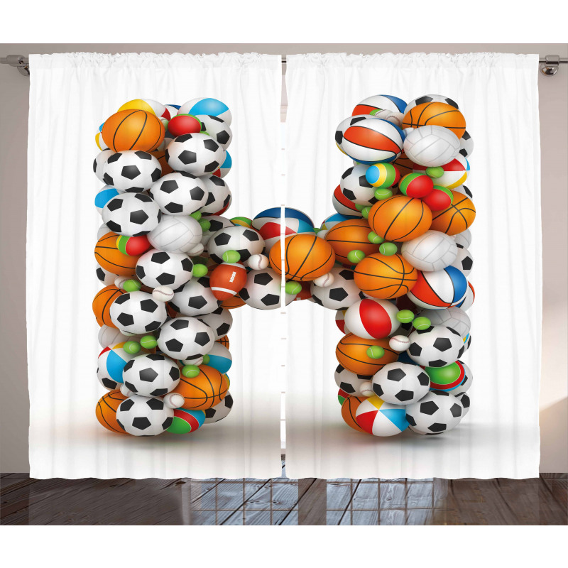 Gaming Balls Sports Curtain