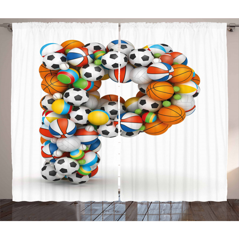 Game Sports Typography Curtain