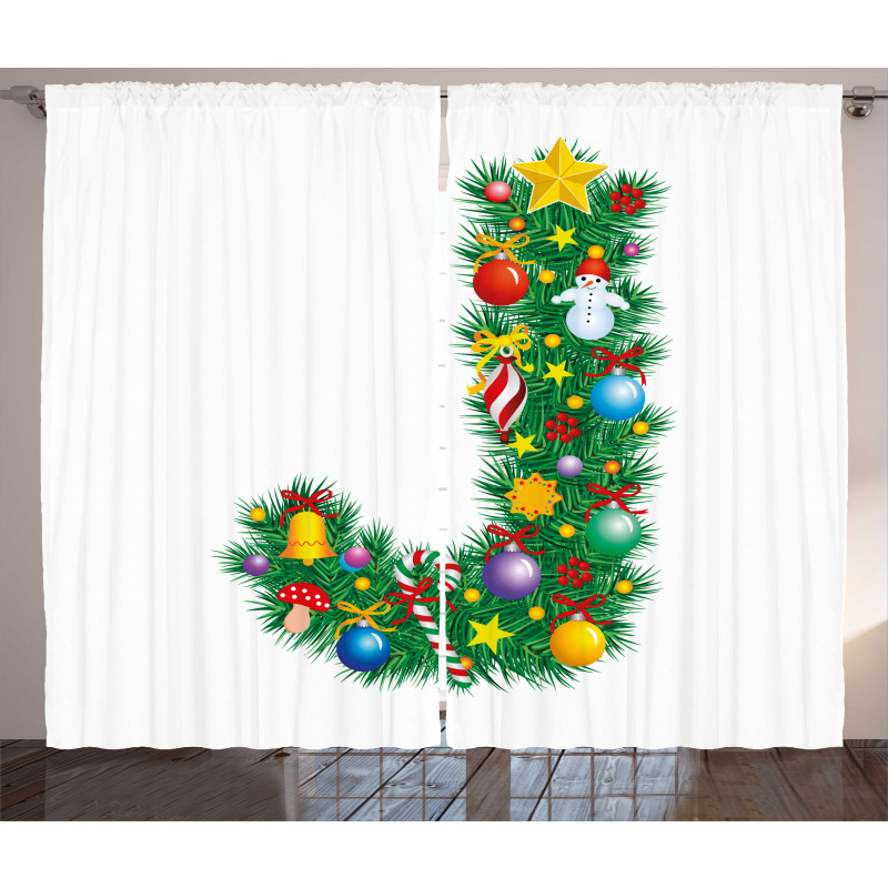 Uppercase Christmas Curtain