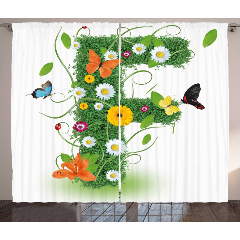 Animals and Flowers F Curtain