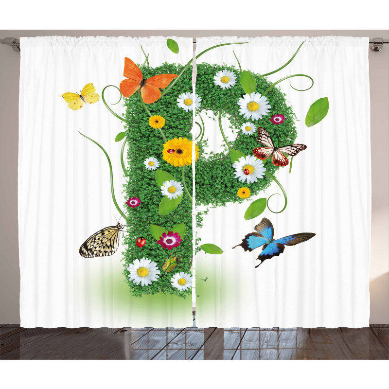Lively Summer Wings Curtain