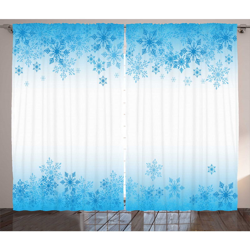 Abstract Snowflakes Cold Curtain