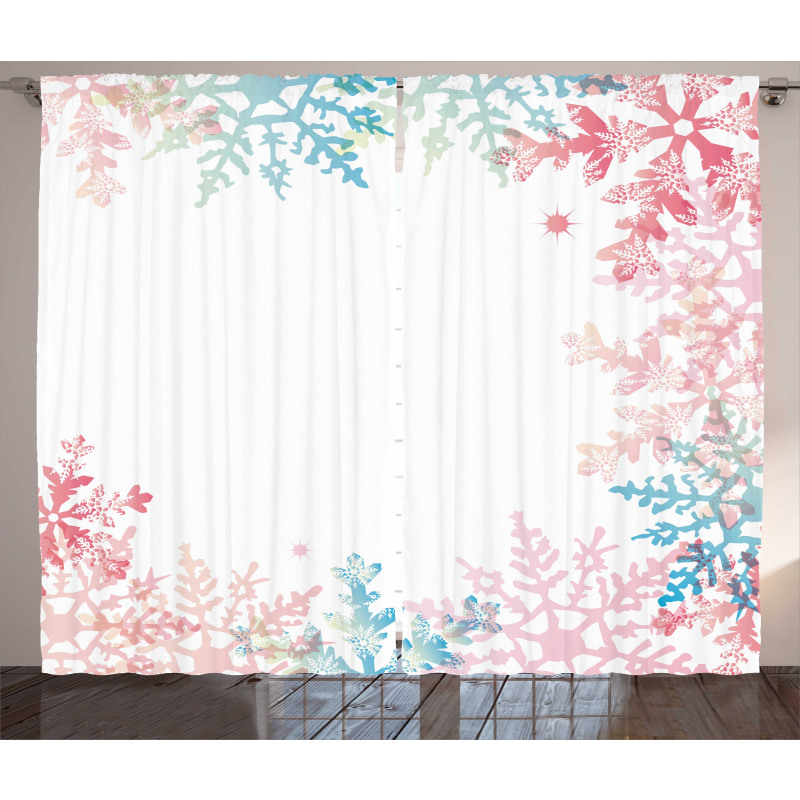 Winter Inspired Pastel Curtain