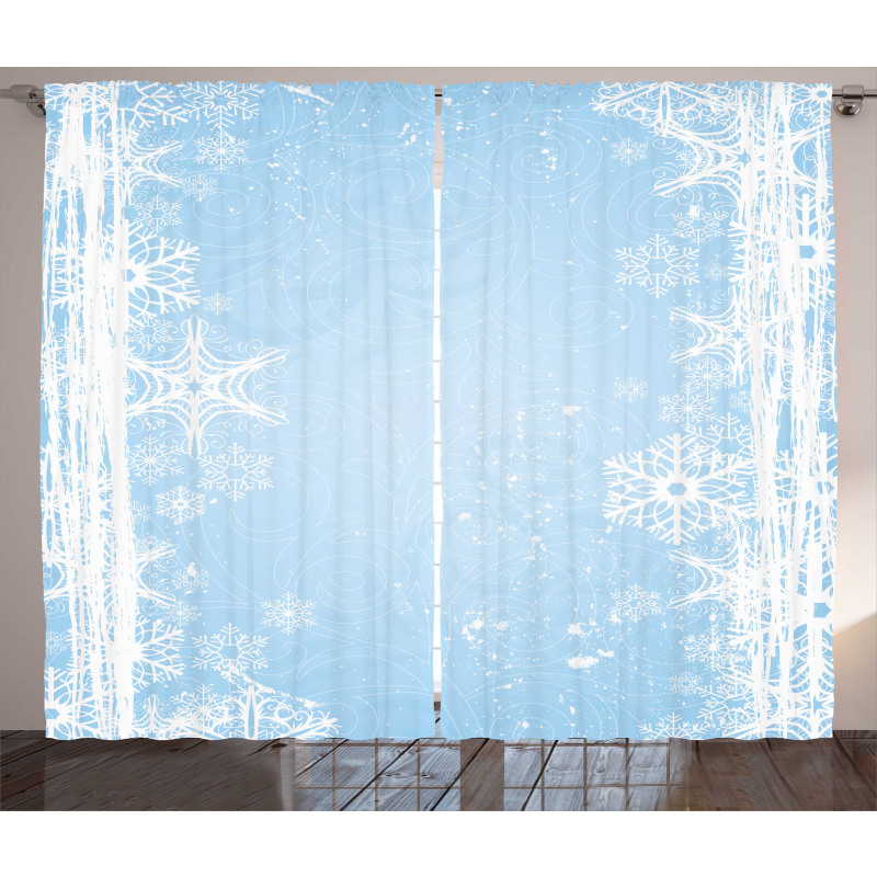 Christmas Snowflake Soft Curtain