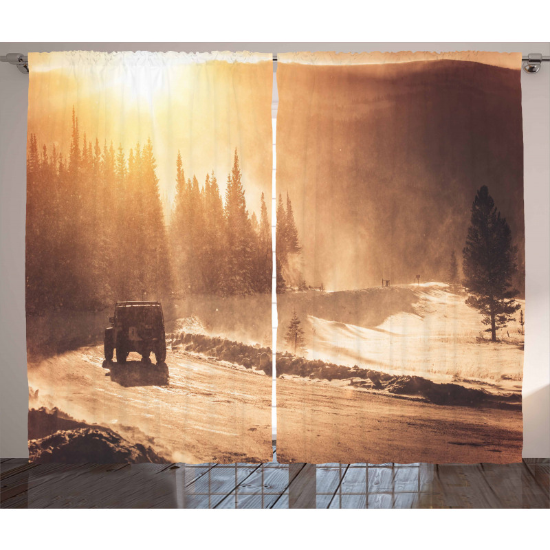 Colorado Mountain Road Curtain