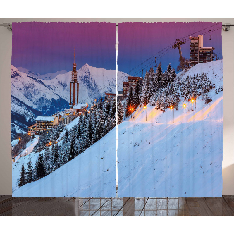 Majestic Sunrice Ski Curtain