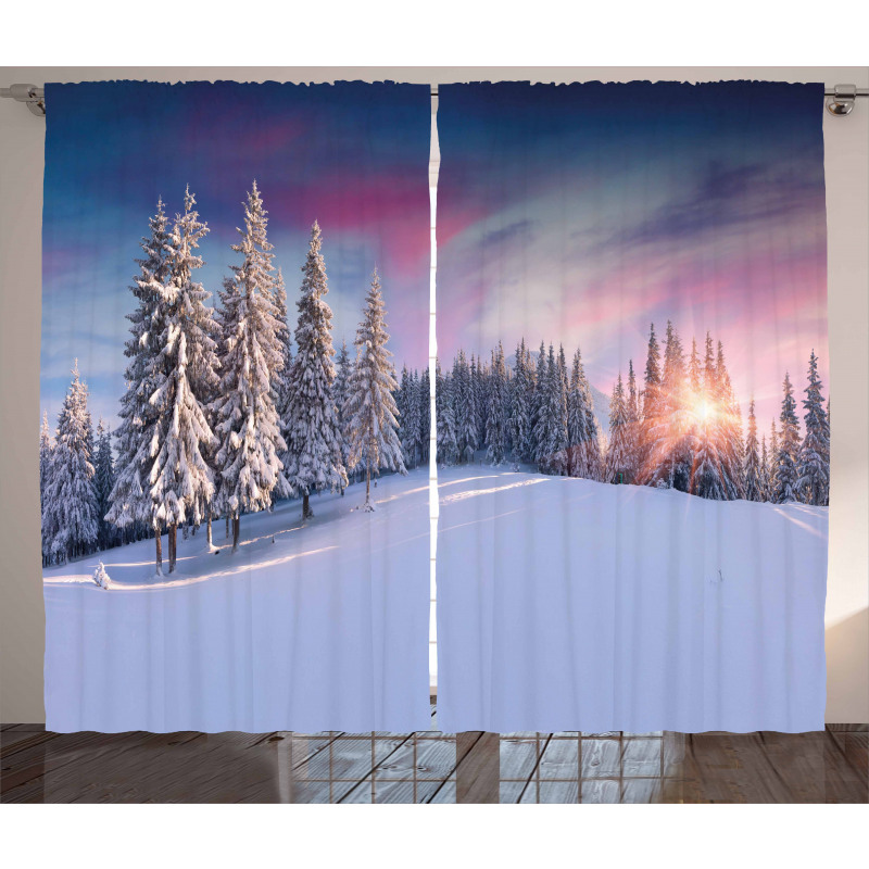 Idyllic Serene Panorama Curtain