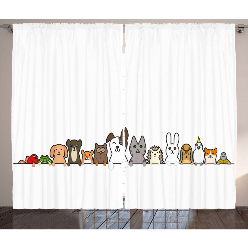 Domestic Pets Funny Curtain