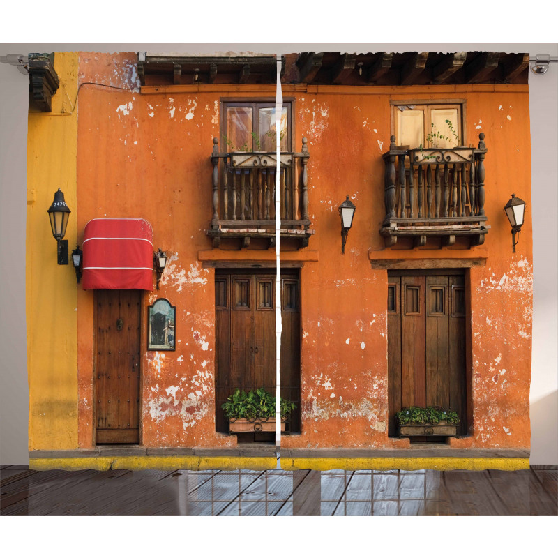 Cartagena Streets Photo Curtain