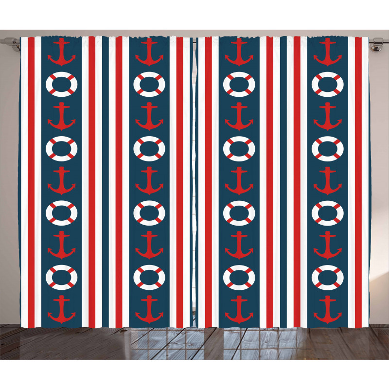 Stripes Maritime Curtain