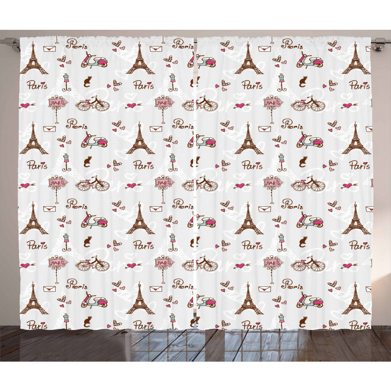 City of Love and Fashion Curtain