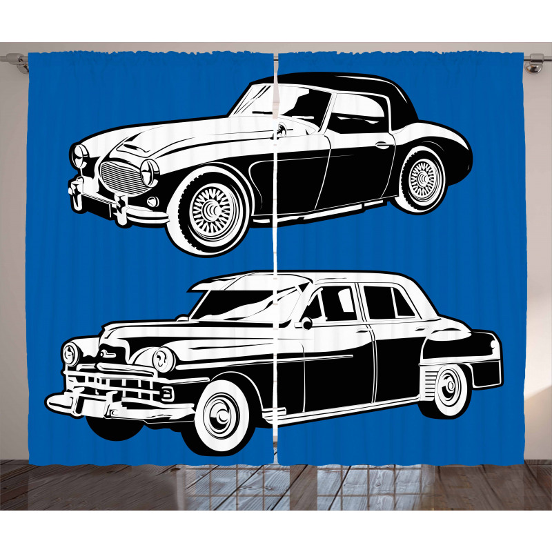 Black and White Vehicle Curtain