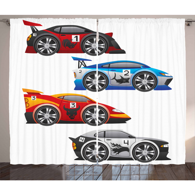 Formula Cars Technology Curtain