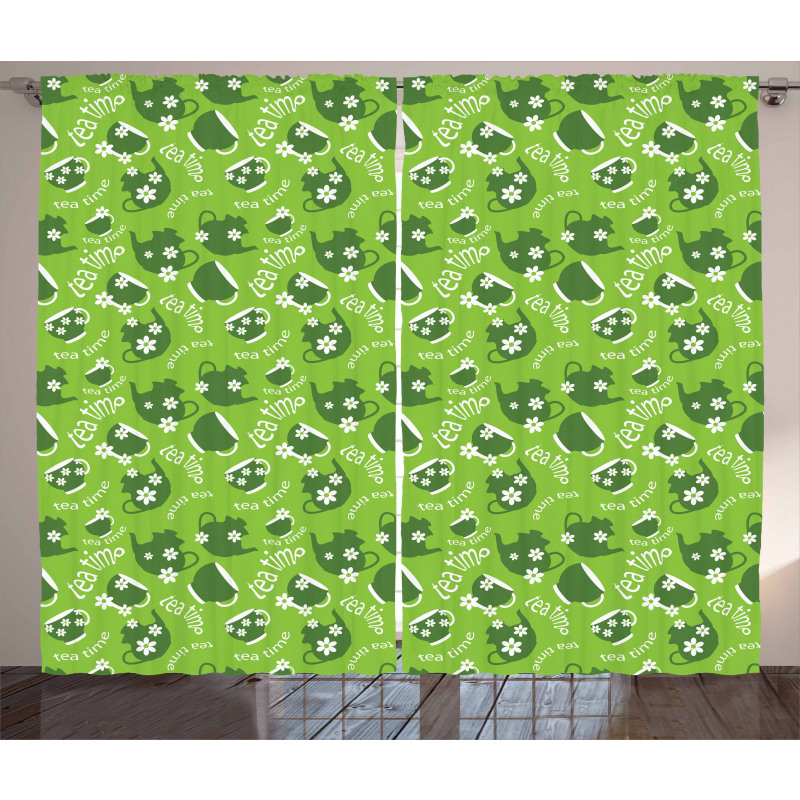 Tea Time Daisy Blooms Curtain