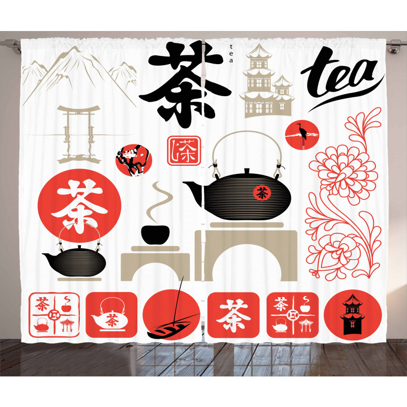 Japanese Tea Culture Curtain