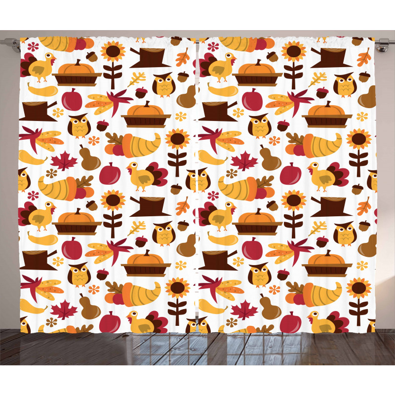 Fall Composition Curtain