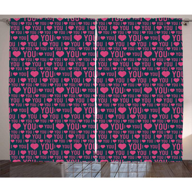 Romance Pattern Heart Curtain