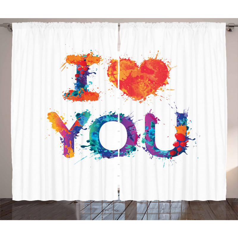 Watercolor Phrase Curtain