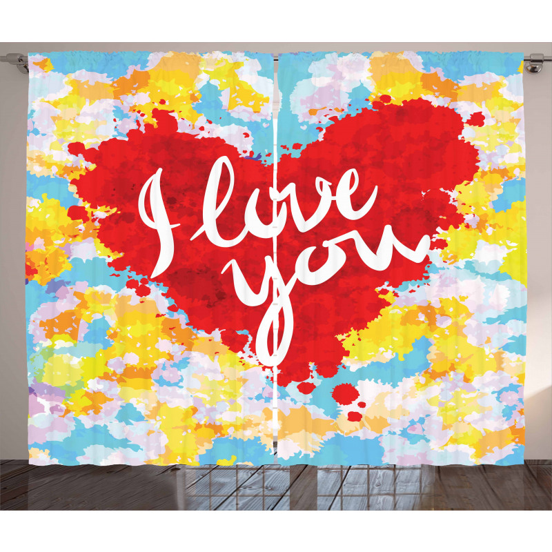 Brushstroke Message Curtain