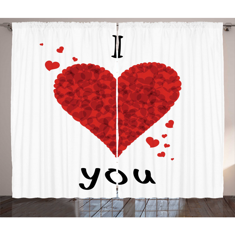 Love Bouquet Heart Curtain
