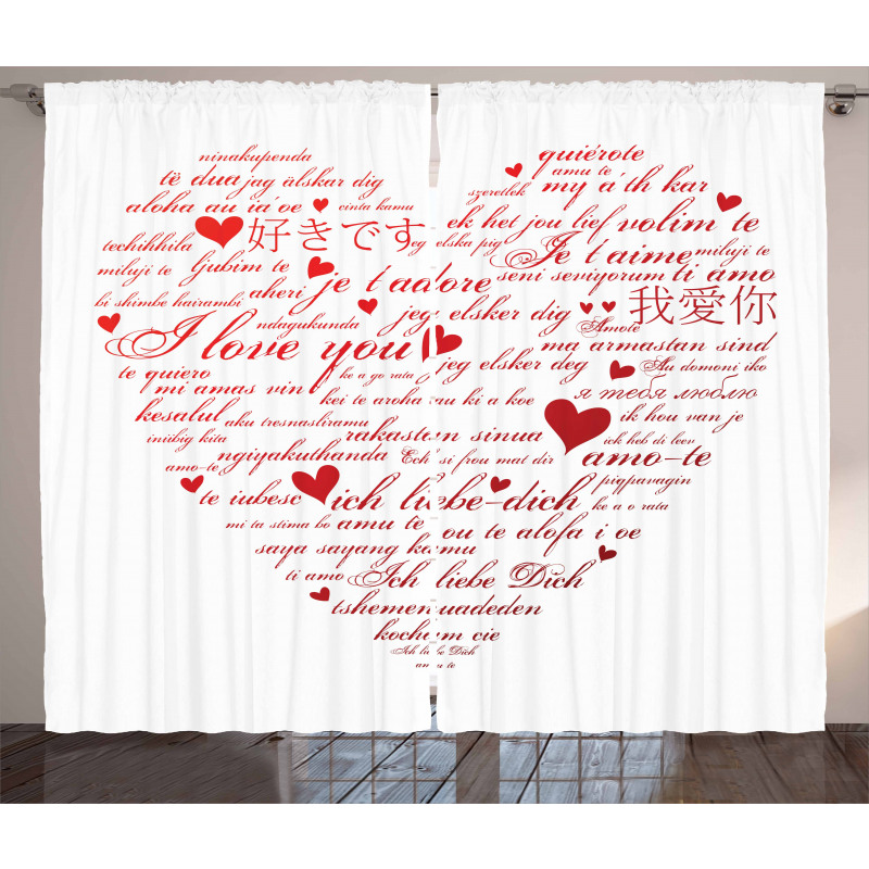 Love Words Universal Curtain