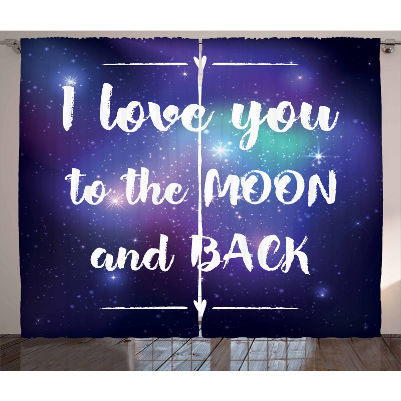 Outer Space Phrase Curtain