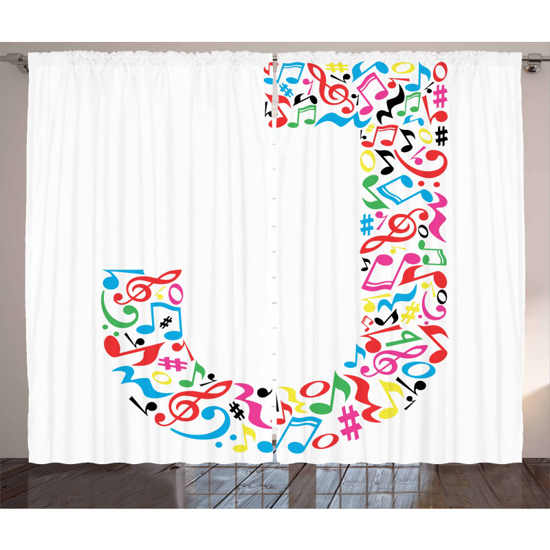 J Typography Curtain