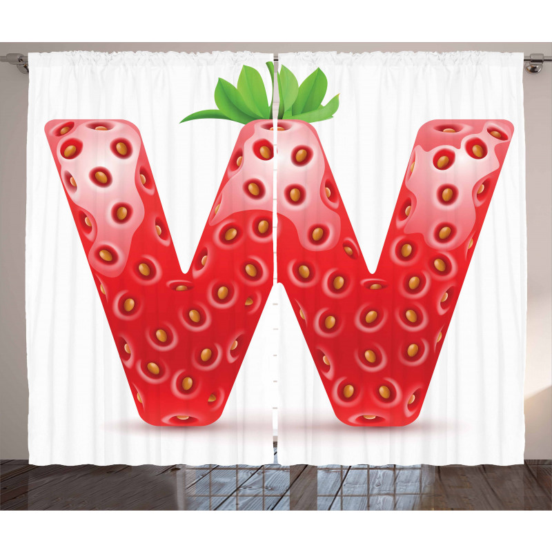 Capital W Strawberry Curtain