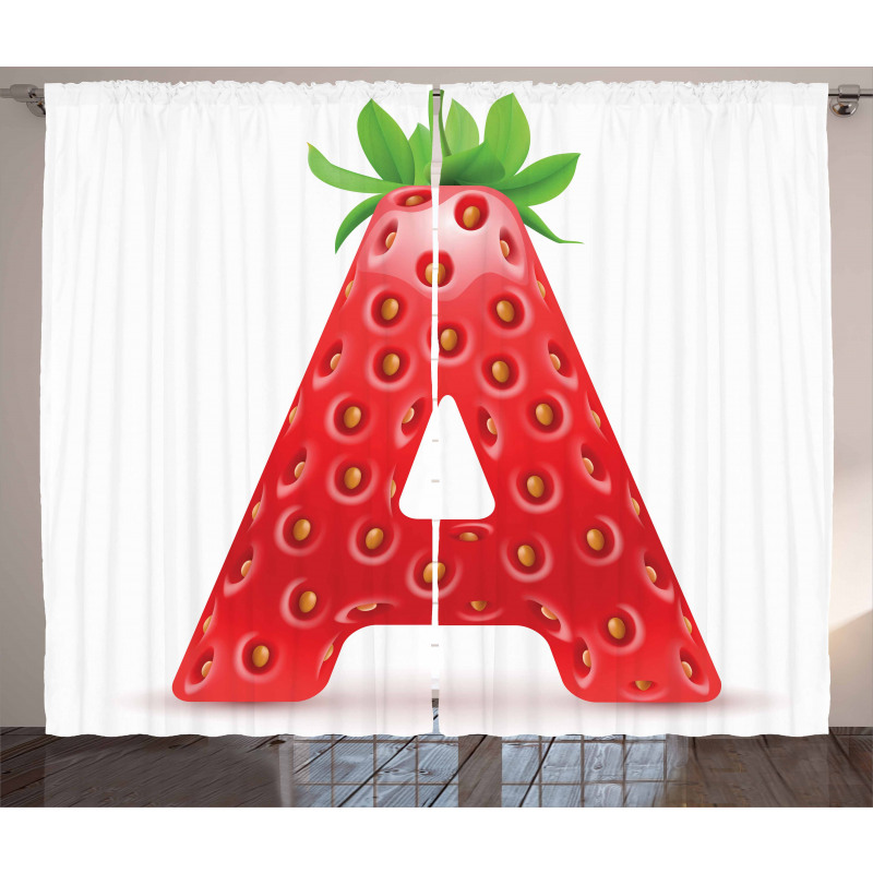 Fun Strawberry Theme Curtain