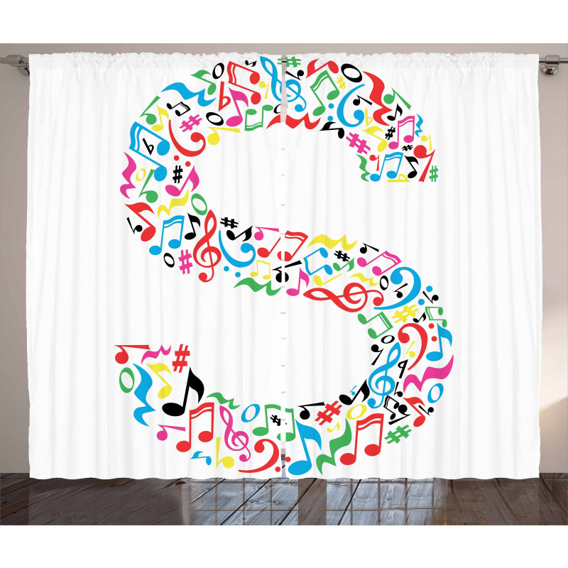 S with Musical Pattern Curtain