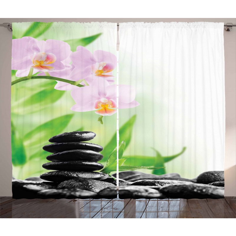 Basalt Stones Orchid Curtain