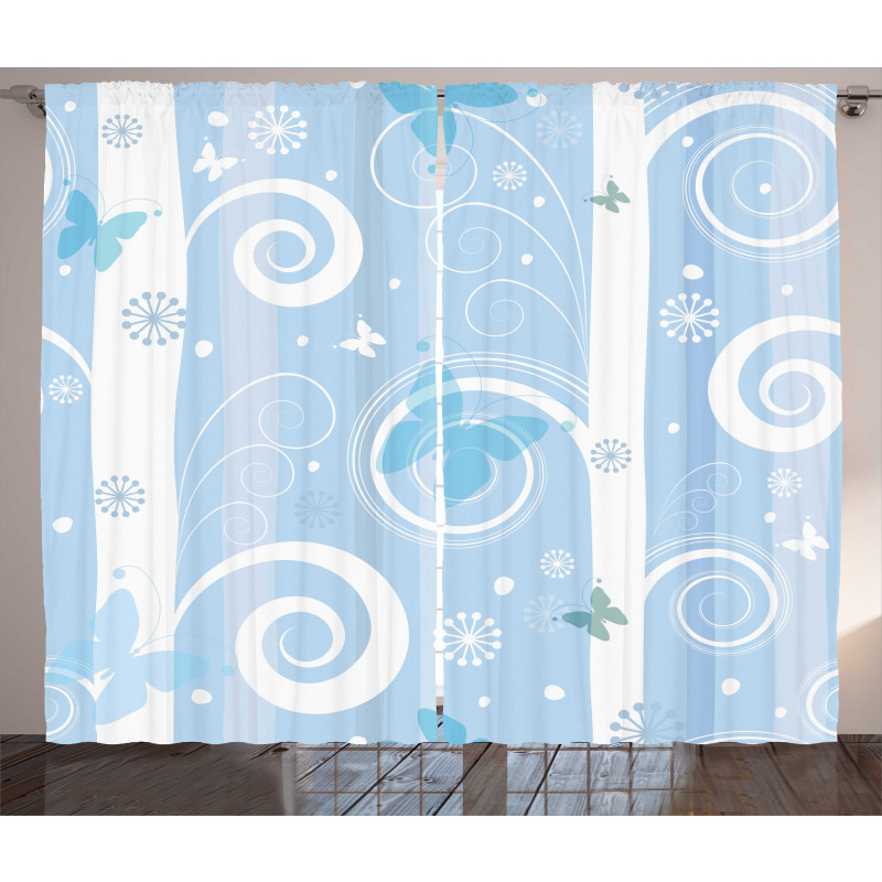 Snowflakes Butterfly Curtain