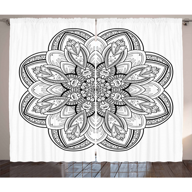 Monochrome Shape Design Curtain