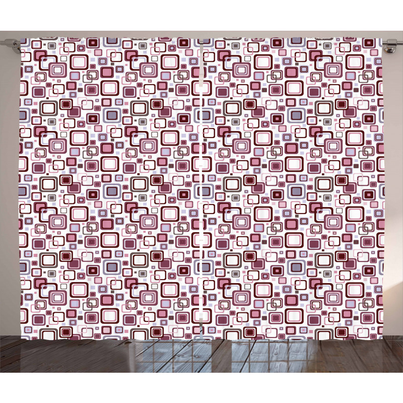 Abstract Square Shape Curtain