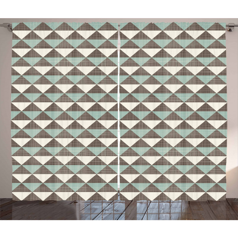 Cubism Triangles Curtain