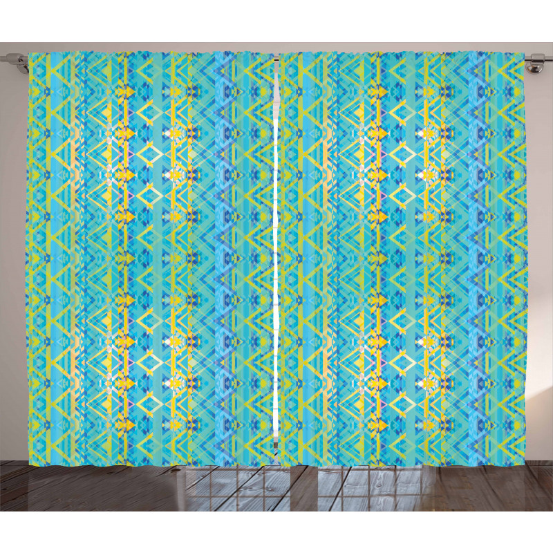 Zigzag Aztec Design Curtain