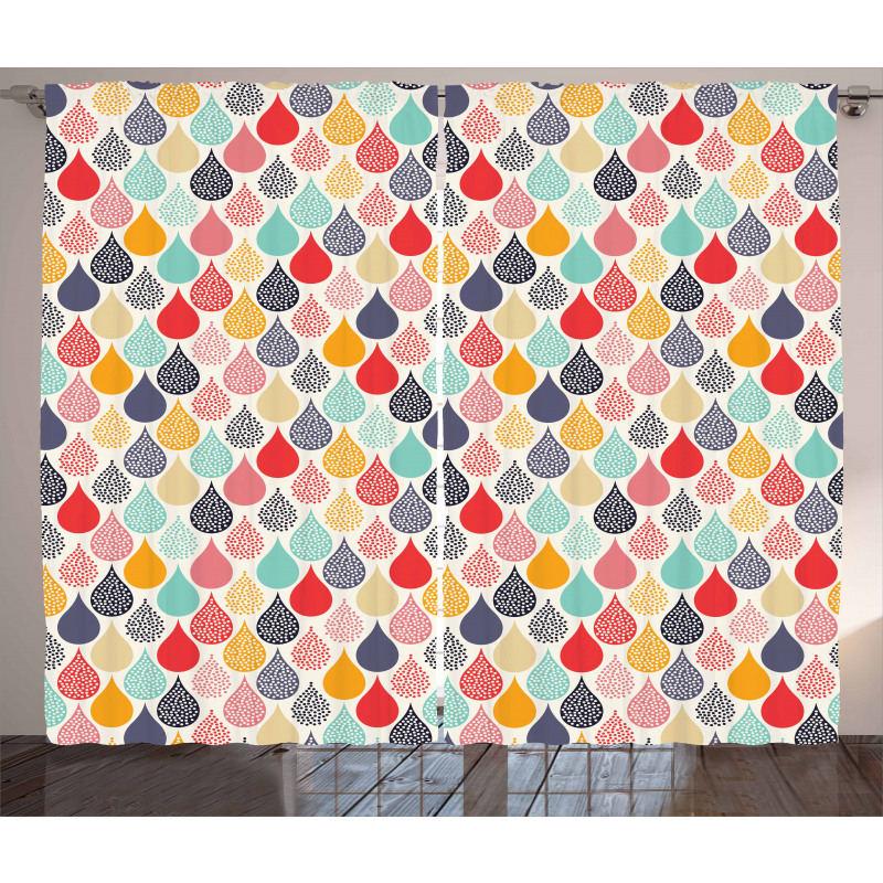 Doodle Rainbow Style Curtain