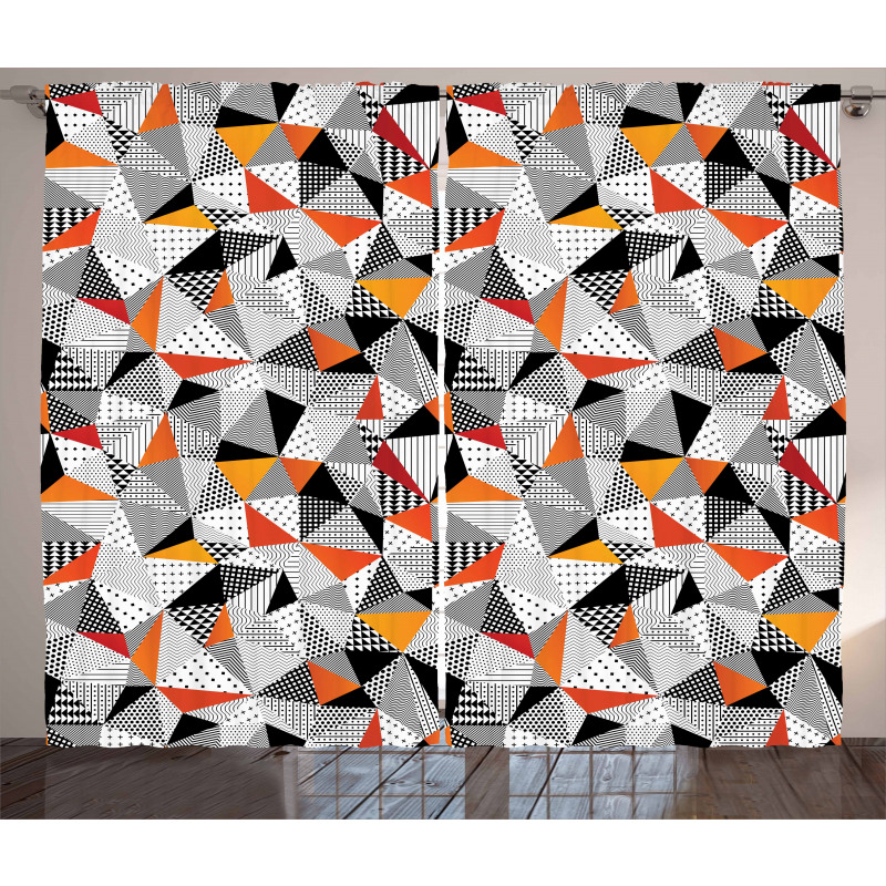 Polygonal Modern Art Curtain