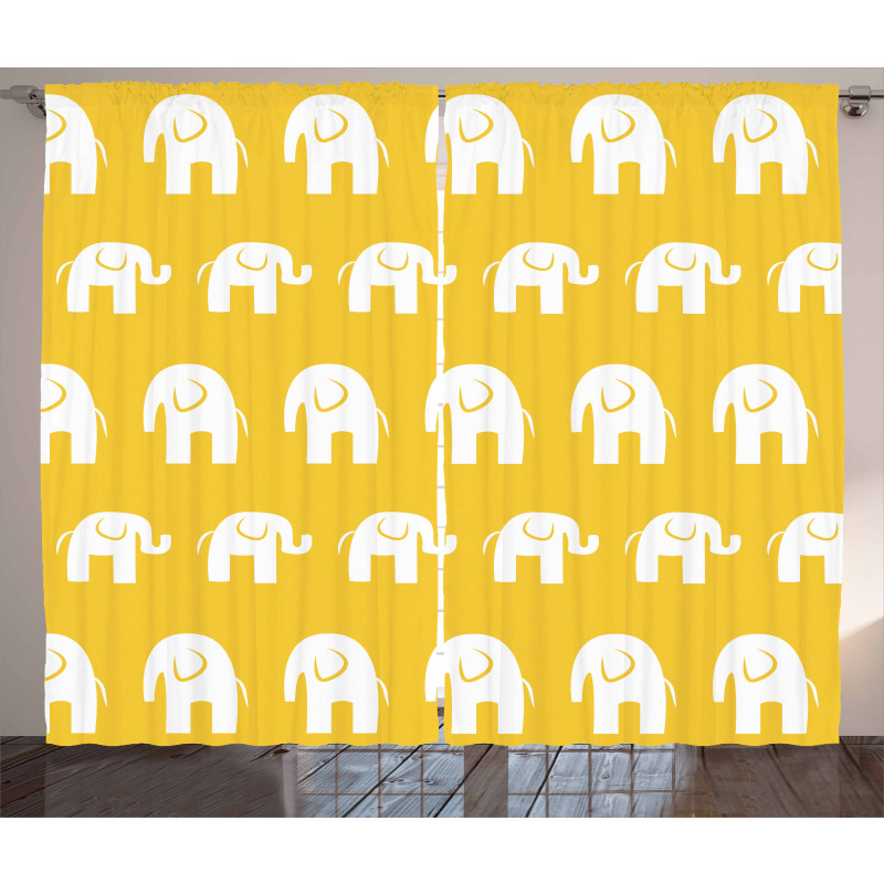 Monotone Animal Pattern Curtain