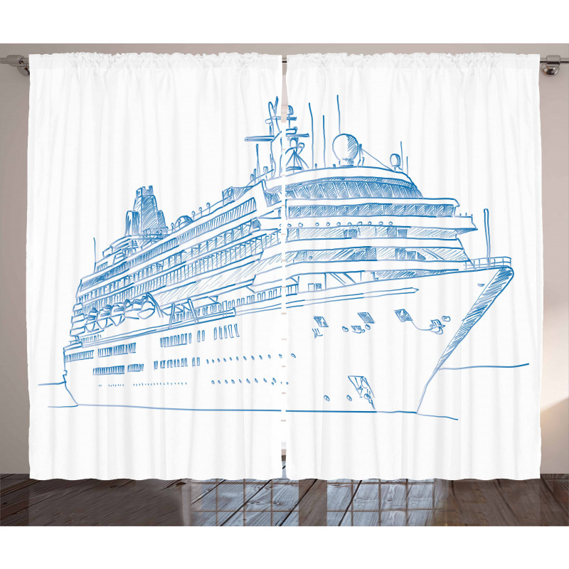 Cruise Liner Boat Travel Curtain