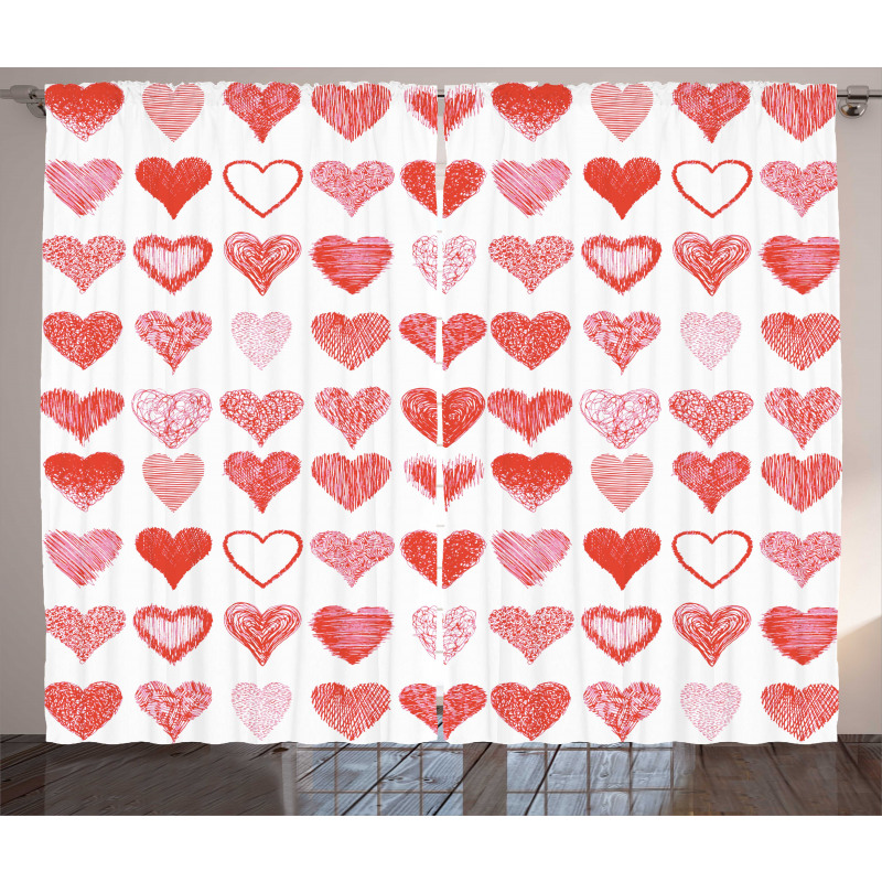 Romantic Hearts Curtain