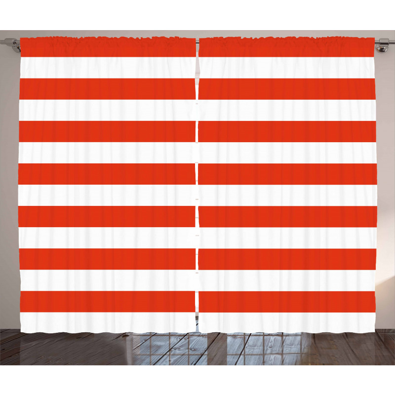 American Flag Design Curtain